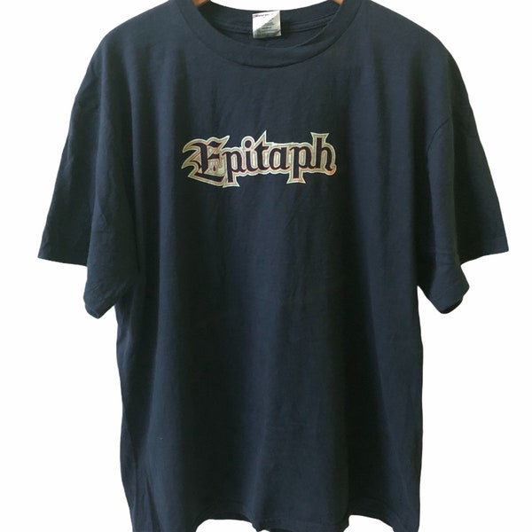 Vintage Epitaph Records Independent Music Label Bad Religion T Shirt Large Size