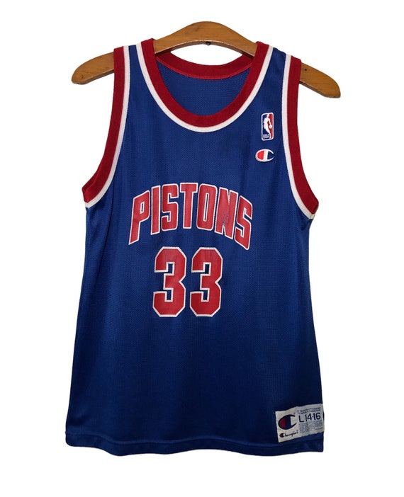 Vintage 90s Detroit Pistons #33 Hill NBA Basketba… - image 1