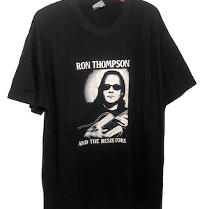 Vintage 90s Ron Thompson And The Resistors Promo Concert Tour T Shirt XL Size