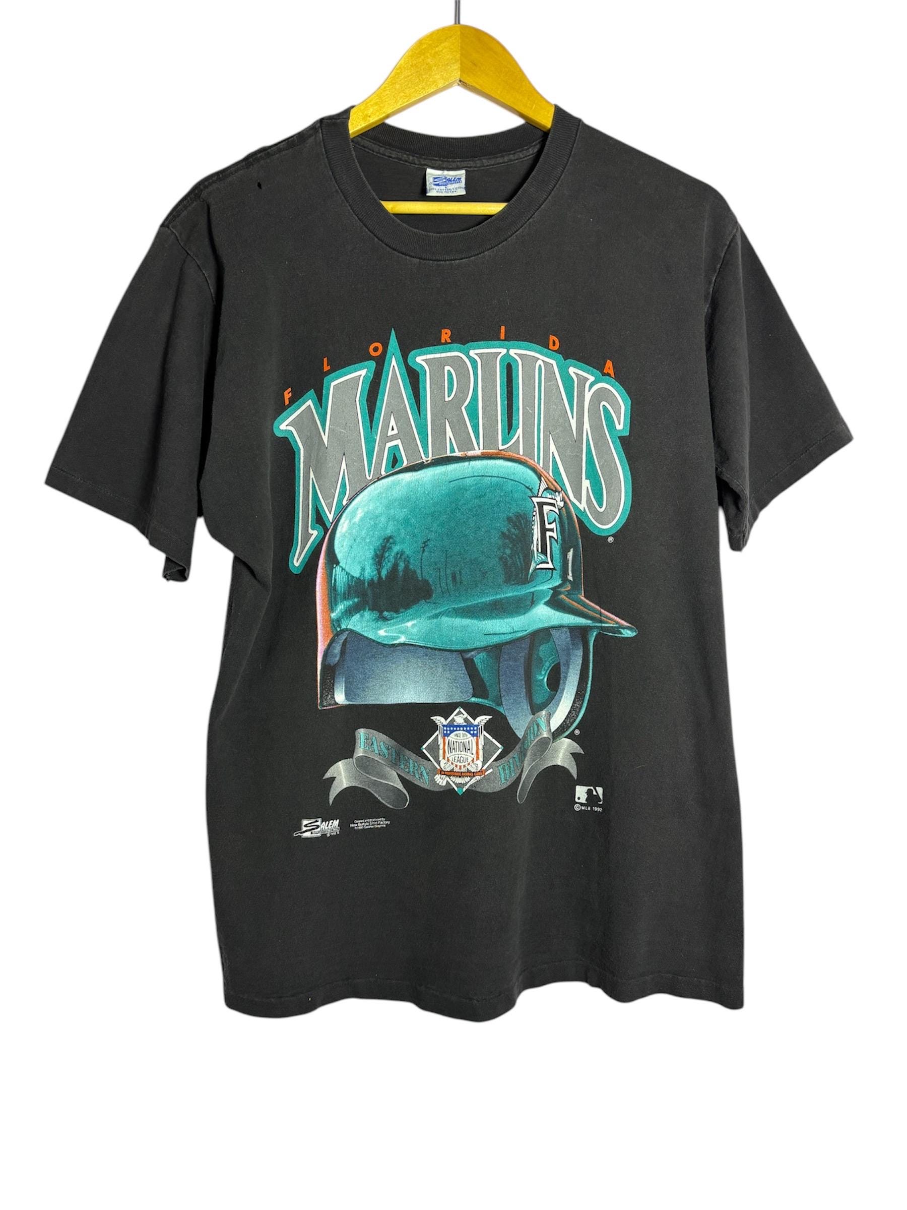 Vintage 90s Florida Marlins Baseball MLB T Shirt Large Size - Etsy
