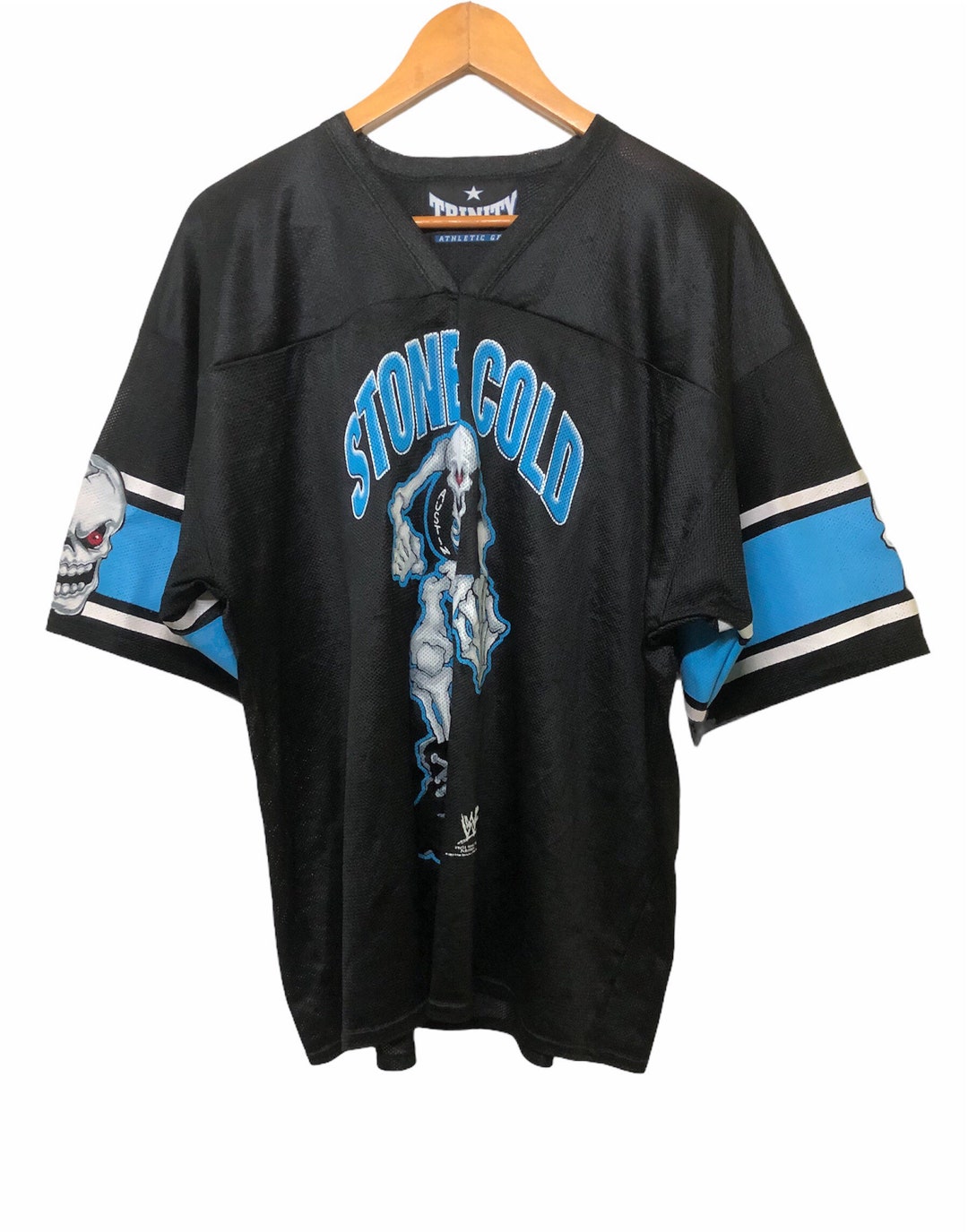 Buy Vintage 90s Stone Cold Steve Austin WWF WWE Football Jersey Style Free  Size Online in India