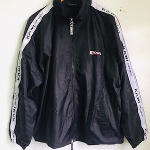 Vintage 90s Karl Kani Sport Hip Hop Side Tape Jacket Large Size