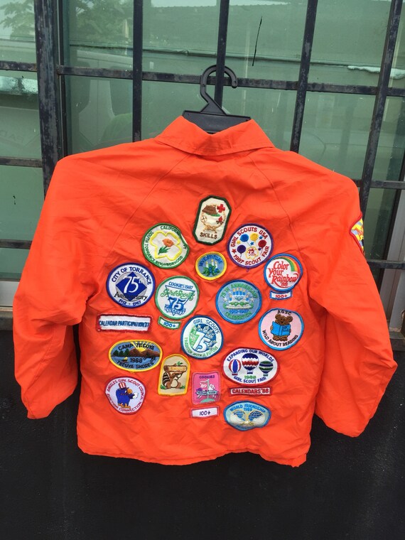 Awesome Find Vintage Windbraker Jacket Girl Scout With Patches Etsy