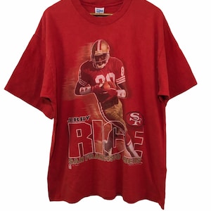 Vintage 90s San Francisco 49ERS Jerry Rice NFL Football T Shirt XL Size