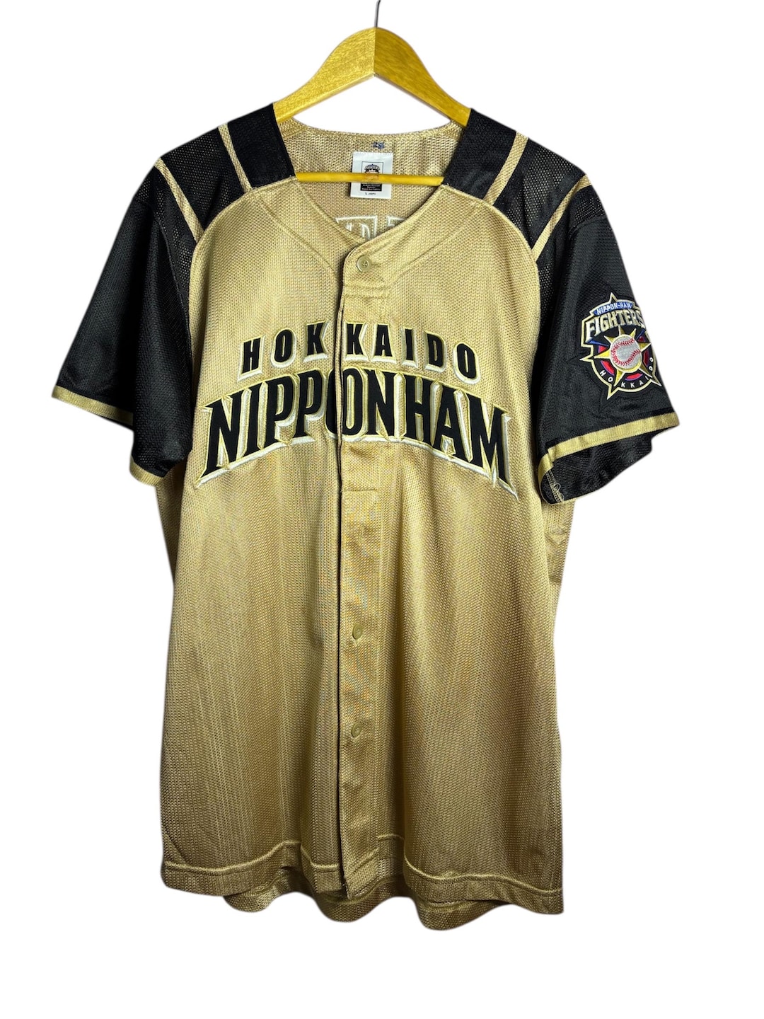 FIGHTERS SAITOH 18 サイン入りユニフォーム M Hokkaido Nippon Ham Fighters #18 Saitoh Baseball Jersey Large Size