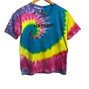 Vintage 90s Ben & Jerry's Vermont Finest Ice Cream Promo Tie Dye T