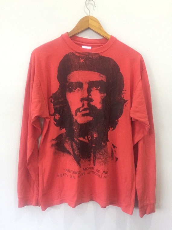 Vintage Che Guevera Big Logo Long Sleeves T Shirt