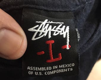 Vintage STUSSY Tribe Mew York London Tokyo Los Angeles T
