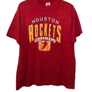 Maglietta vintage anni &#39;80 Houston Rockets NBA Basketball T-shirt taglia XL