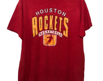 Vintage 80s Houston Rockets NBA Basketball T Shirt T Shirt XL Size