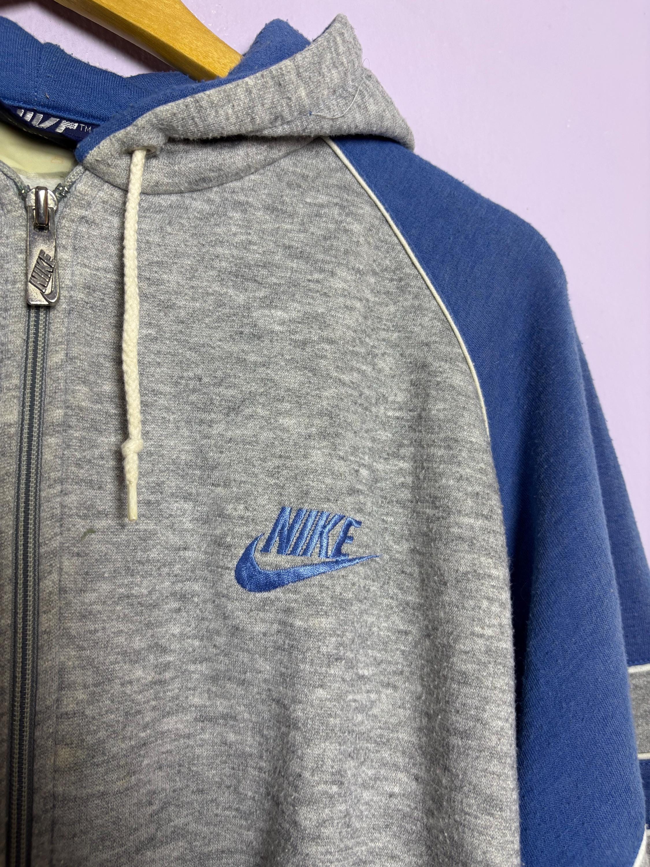 Vintage 80s Nike Blue Full Zipper Hoodies Large Size - Etsy UK