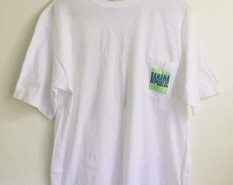 Vintage 90s Banana Republic Pocket Tees T Shirt Large Size