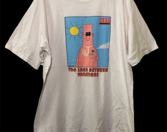 Vintage 90s Dilbert Software Comics Strip Scott Adams T Shirt XL Size