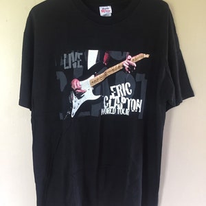 Vintage 90s Eric Clapton World Tour T Shirt Size XL 1998 - Etsy