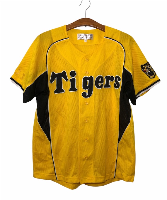 Vintage Hanshin Tigers Official Fan Club Mizuno Jersey Small Size
