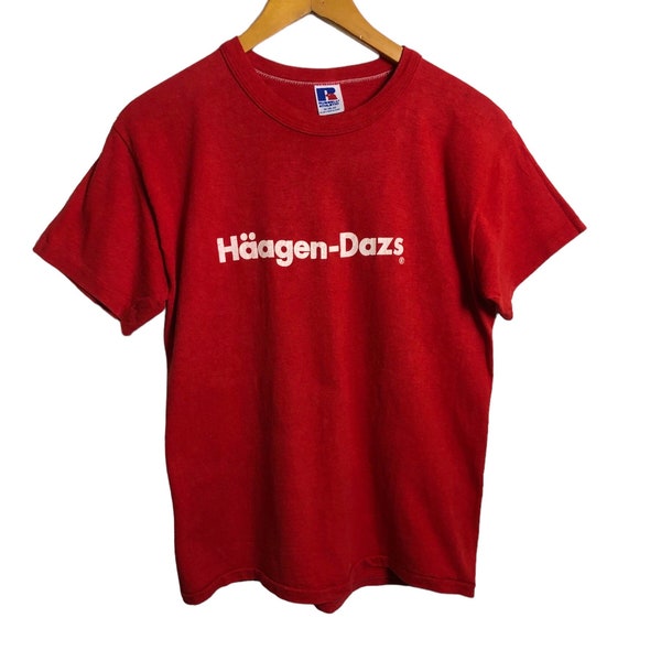 VIntage  80s Haagen Dazs Ice Cream Strawberry  Henry Rollins T Shirt Medium Size