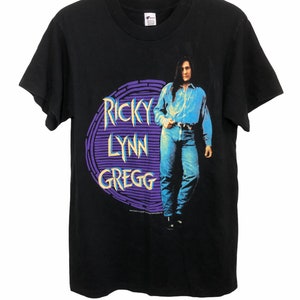 Camiseta vintage de los 90 con el álbum promocional de Ricky Lynn Gregg y su gira de conciertos de 1993, talla mediana