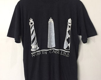 Maglietta vintage anni '90 con souvenir della Carolina del Nord, taglia grande
