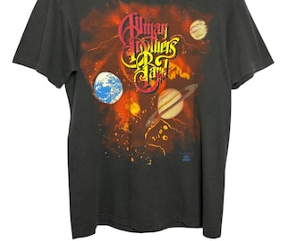 Vintage 90s Allman Brothers Band Shades Of The World Tour Promo Concert Album T-Shirt XL Size