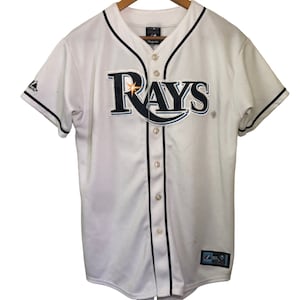 2001-04 Tampa Bay Devil Rays Blank Game Issued White Vest Jersey
