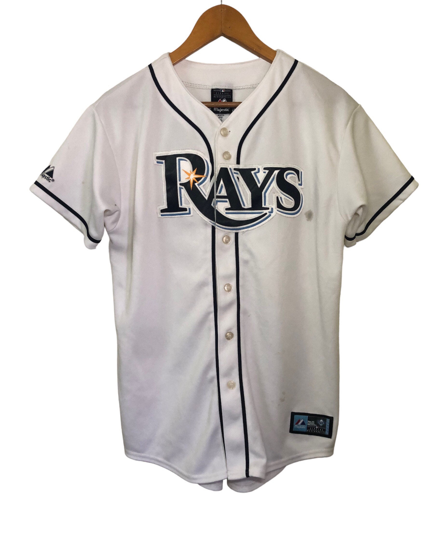 Tampa Bay Devil Rays Green Baseball Jersey Shirt by Majestic