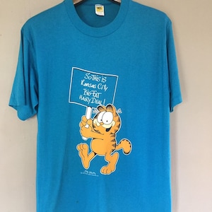 激レア ビンテージ 大判プリント 80s ガーフィールド ビックTシャツ USA 70-80's GARFIELD プリントTシャツ “USA製” - used&vintage box