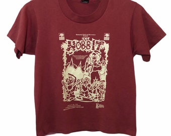 Vintage jaren '90 The Hobbit JRR Tolkien T Shirt kids Size 10-12 Kleding Unisex kinderkleding Tops & T-shirts T-shirts T-shirts met print 
