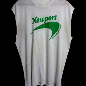 Vintage T Shirt, 1980s T Shirt, Newport T Shirt, Cigarette T Vintage T Shirt, 1980s T Shirt, Newport T Shirt, Cigarette T