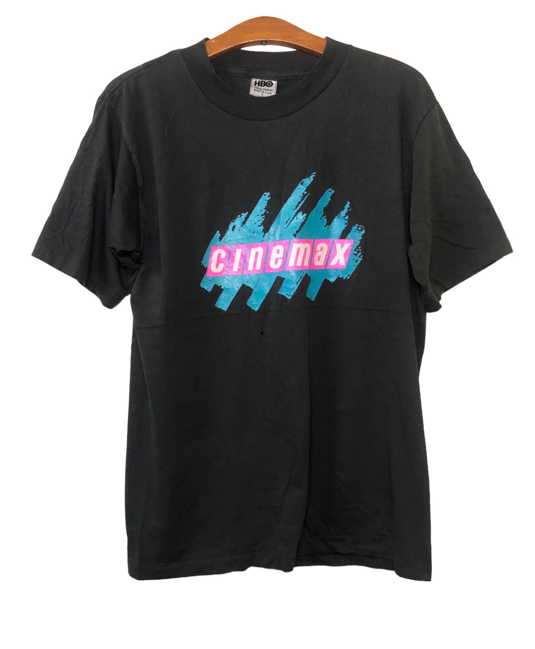 Vintage 90s Cinemax Television Network Satellite T Shirt Large