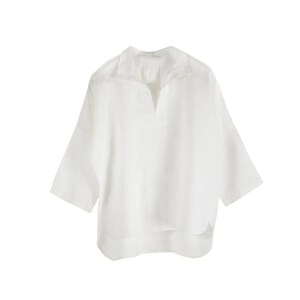 White Linen Shirt, Long Sleeve Linen shirt for casual look, Bohemian look for summer, Simena %100 Linen Shirt Off White