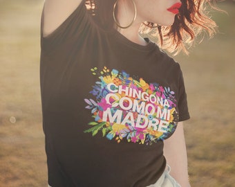 Chingona Como Mi Madre -  Bright Floral Unisex Jersey Short Sleeve Tee