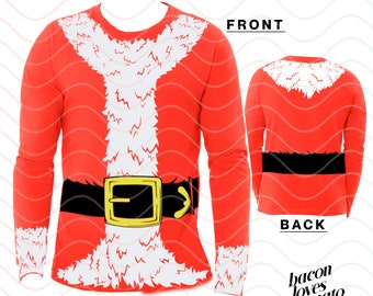 Santa Claus Costume Shirt Cosplay SVG / Studio / PNG / File for Cutting DIY Garment Decal