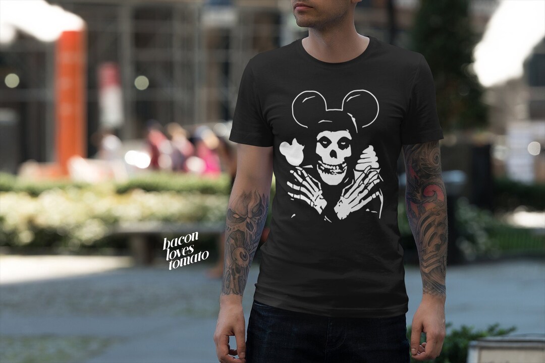 Mickey Mouse Misfit Punk Rock Mashup - Unisex Jersey Short Mickey Mouse Misfit Punk Rock Mashup - Unisex Jersey Short