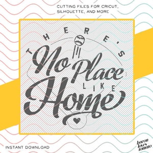 There&#39;s No Place Like Home Baseball TBall SVG / Studio / PNG File for Cutting DIY Garment Decal