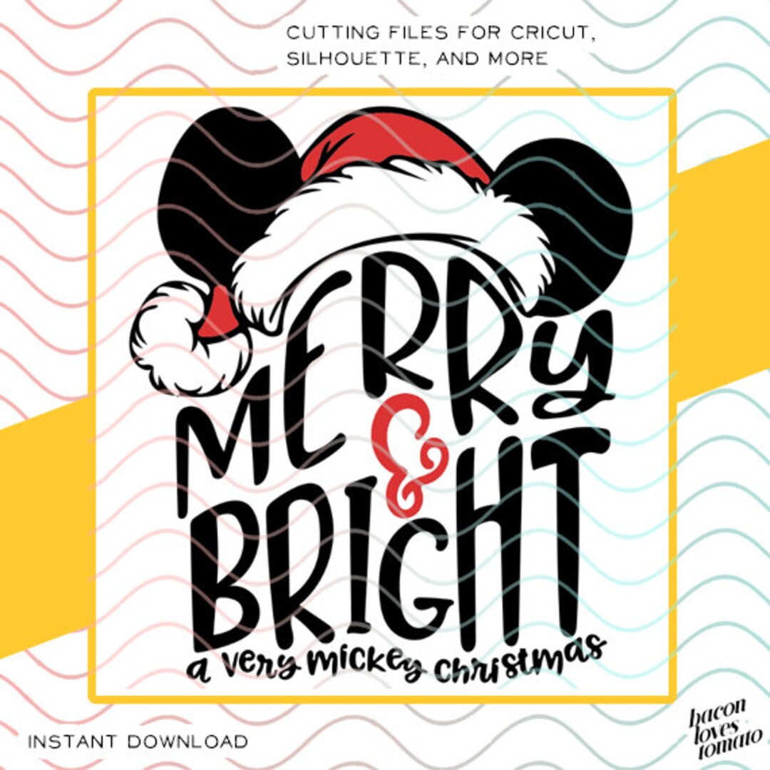 Mickey Mouse Merry and Bright A Very Mickey Christmas Disney Etsy