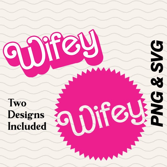 Wifey SVG e PNG Retro Barbi inspirado / clipart de festa de casamento, clipart de noiva para uso diy