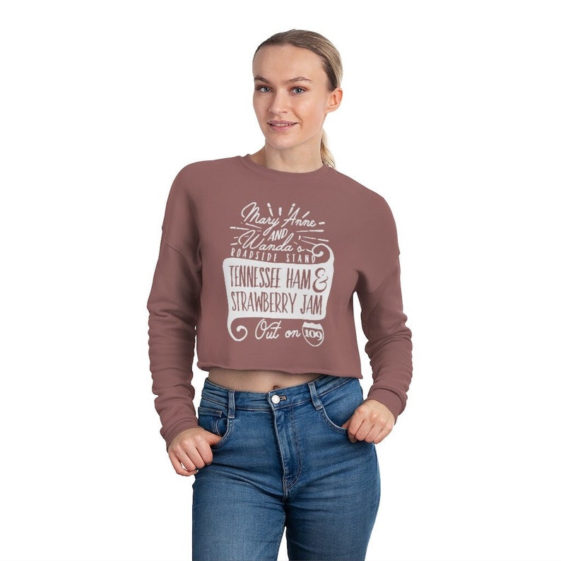 Mary Anne and Wanda's Roadside Stand the Chicks Inspired Women's Cropped Sweatshirt image 1