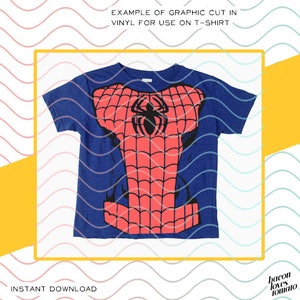 Spiderman Costume SVG / Studio / PNG File for Cutting DIY Garment Decal