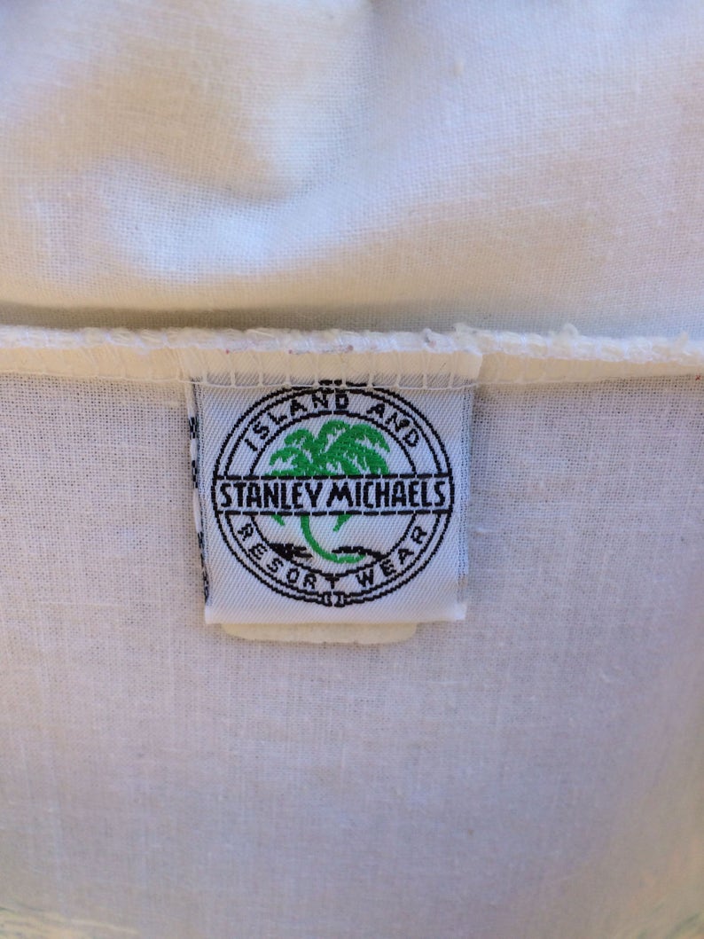 Vintage St. Thomas Resort Wear Button Up Shirt Sz L USED Wave Surfer Surf Neon Graphic 90s 1990s Beach Surfing image 3