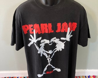 1991 Pearl Jam Alive Band Shirt Vintage 90s Tee Stickman 1991 Pearl Jam Alive Band Shirt Vintage 90s Tee Stickman
