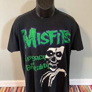 1983 Misfits Legacy of Brutality Band Shirt Vintage 80s Horror Punk Rock Hardcore Halloween Skull Death Rancid Nofx CBGB Screen Stars Large