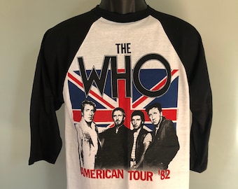 1982 The Who American Tour Shirt Vintage 80s Tee Arcade Game Its Hard Schlitz Beer Roger Daltrey Pete Townshend John Entwistle Keith Moon
