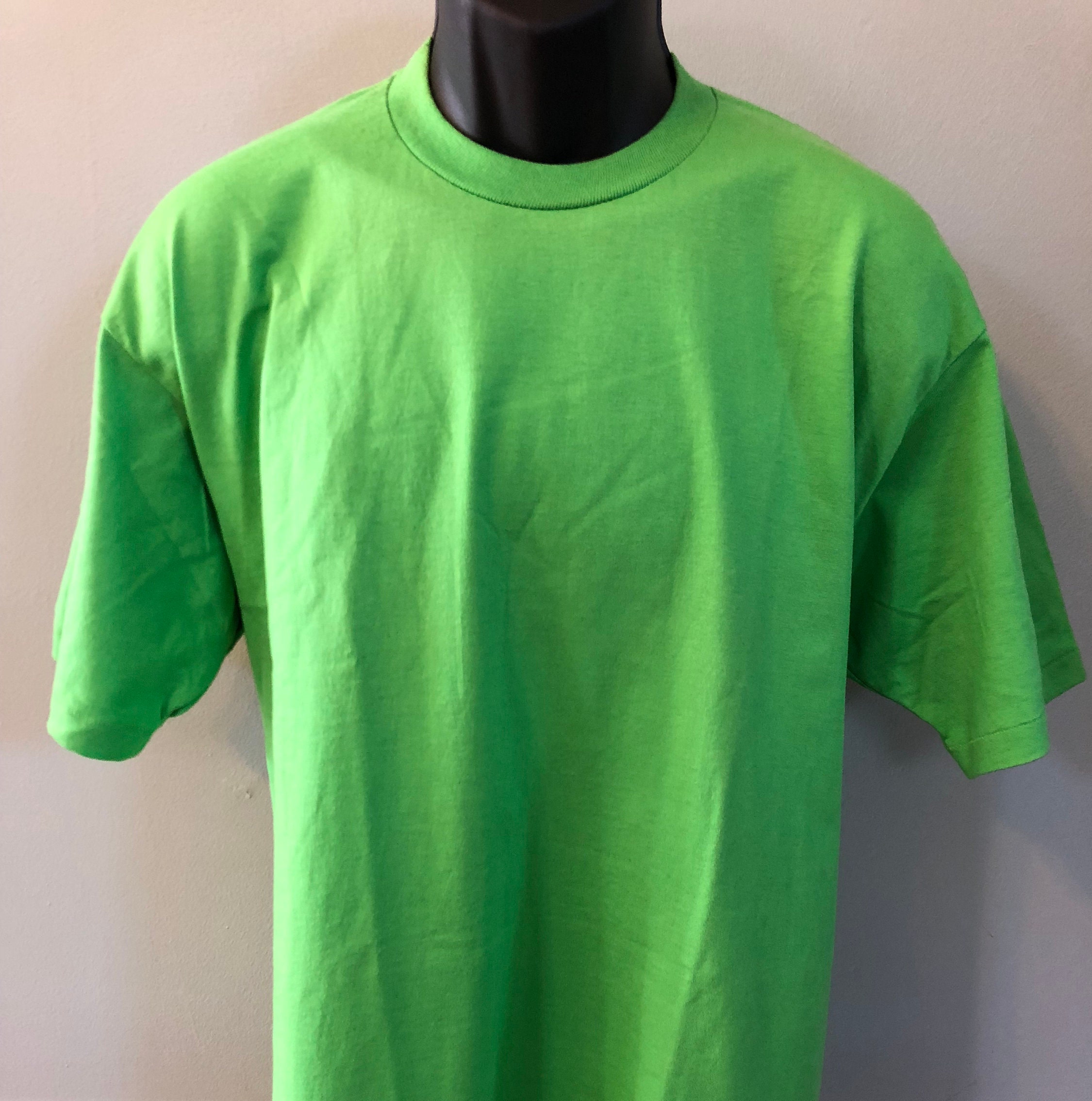 80s Jerzees Neon Green Shirt Vintage Tee Crewneck Russell | Etsy