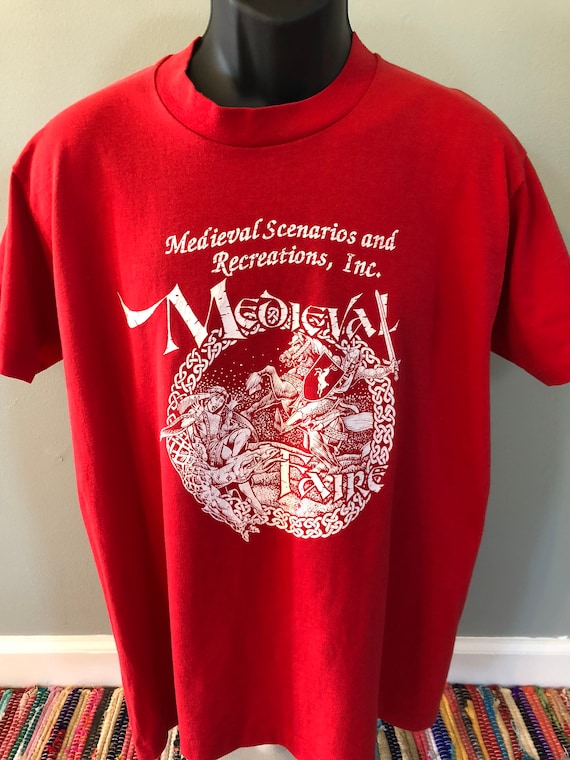 90s Medieval Faire Shirt Vintage Tee Medieval Scen