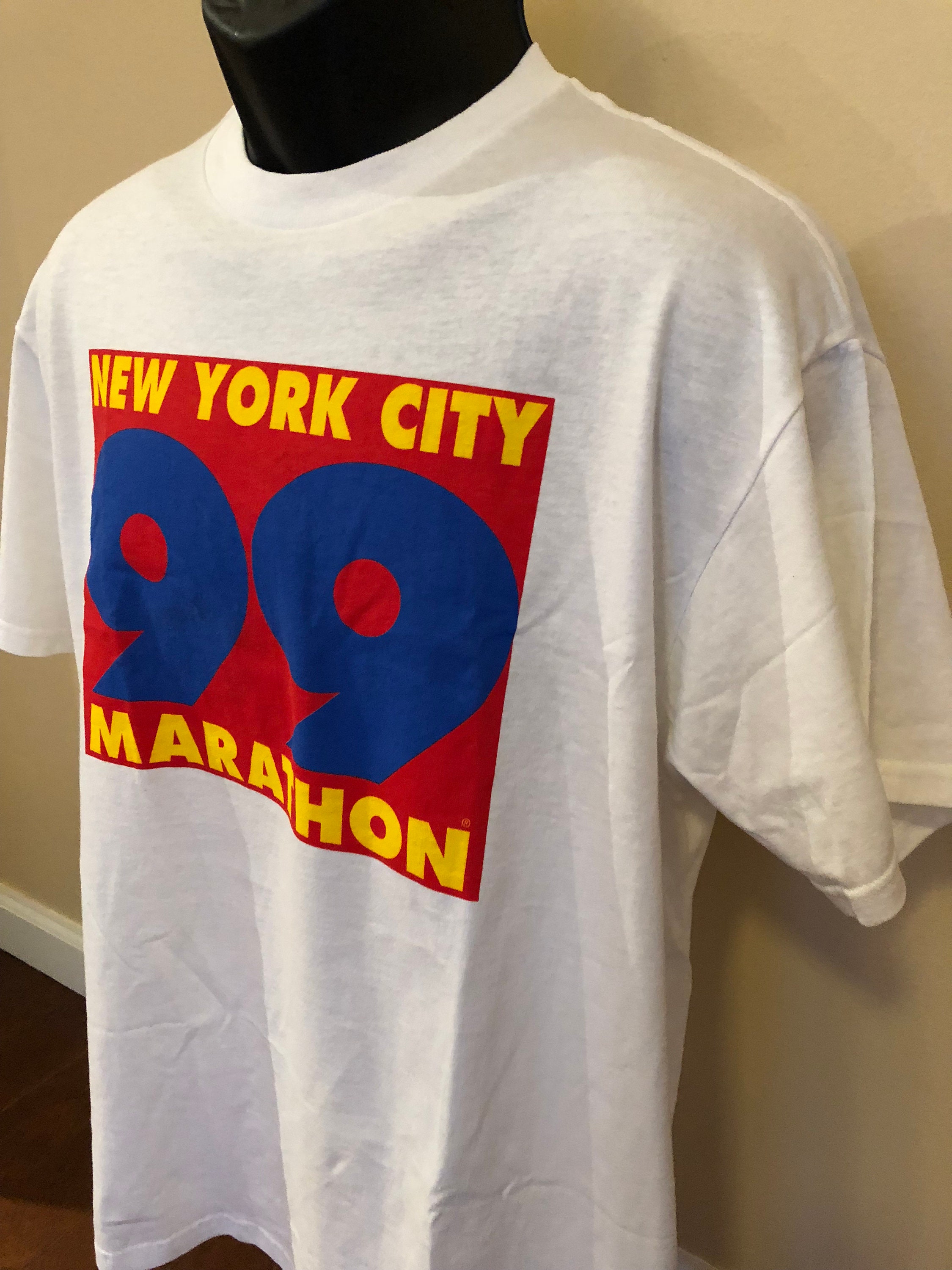 1999 New York City Marathon Shirt Vintage Tee 90s Big Logo - Etsy