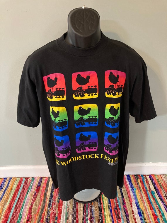 1994 Woodstock Music Festival Tee Shirt Vintage 90s Band Concert