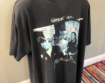 1998 Metallica Garage Band Shirt Vintage 90s Tee Trash Metal Rock