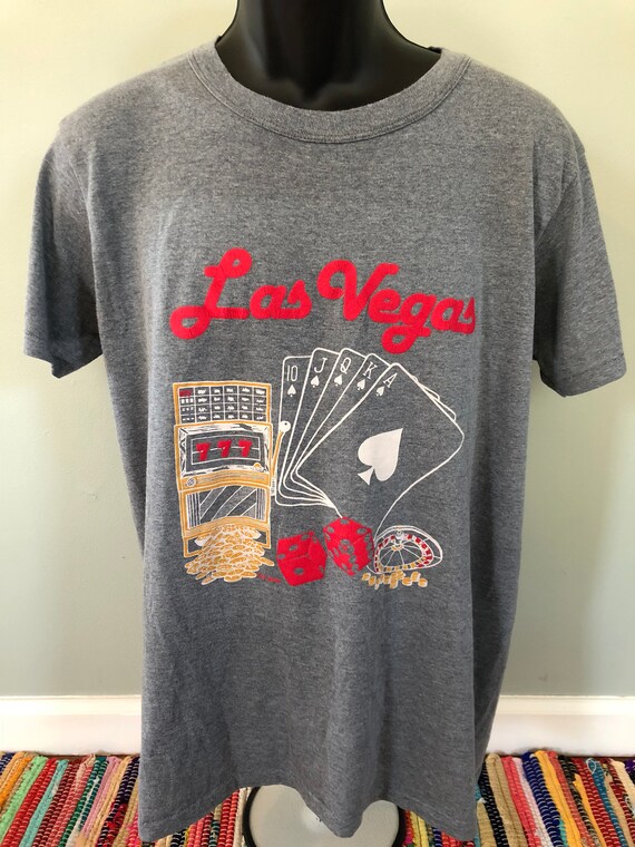 80s Las Vegas Casino Shirt Vintage Tee Nevada Gamble Poker Etsy