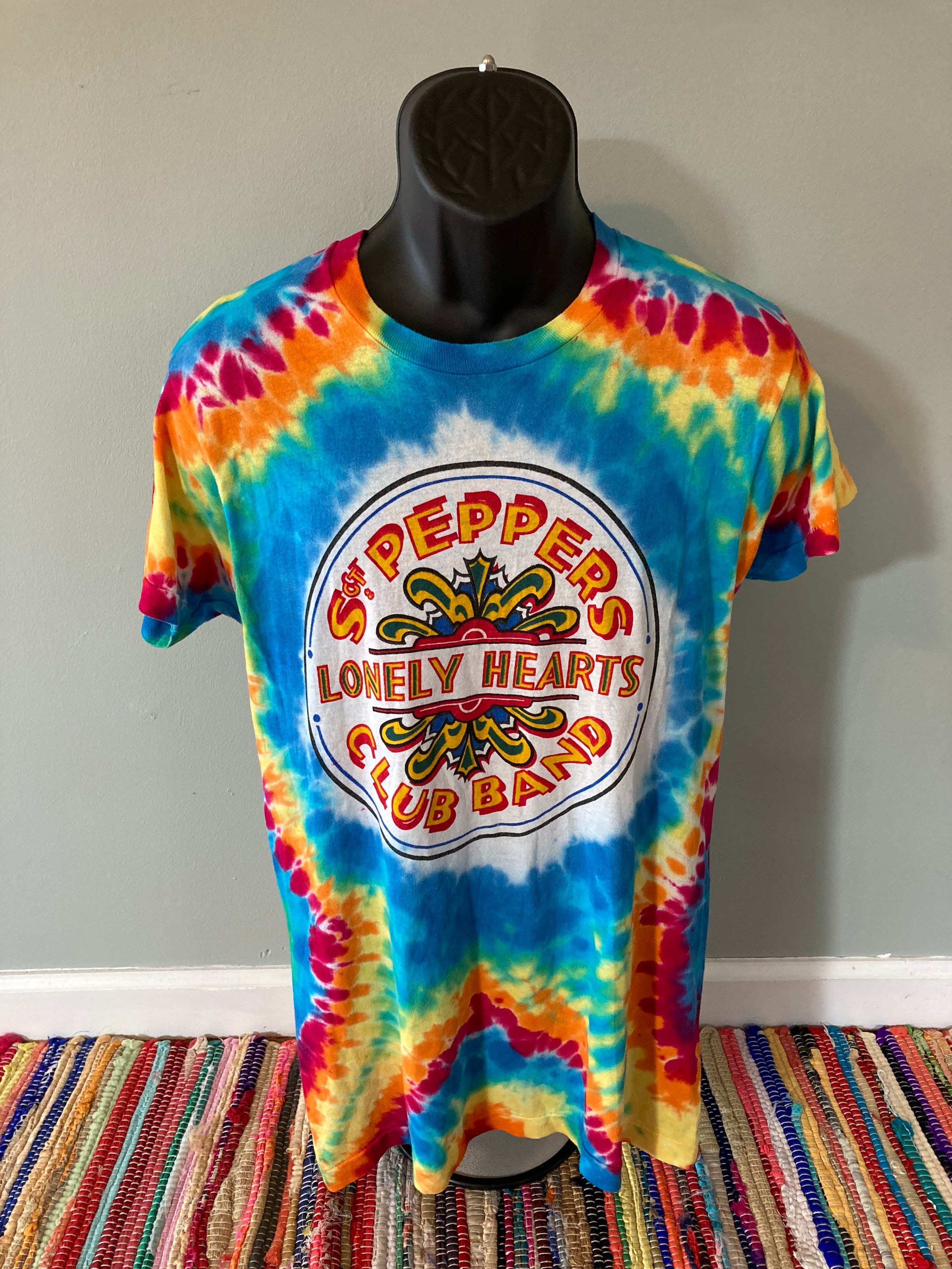 80s Beatles Sgt Peppers Lonely Hearts Club Band Shirt Vintage Concert John  Lennon Paul Mccartney Harrison Starr Tie Dye Screen Stars Large - Etsy | T-Shirts