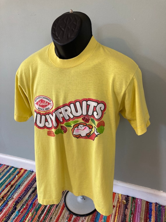 80s Jujyfruits Candy Shirt Vintage Heide Cartoon Mascot Fruit